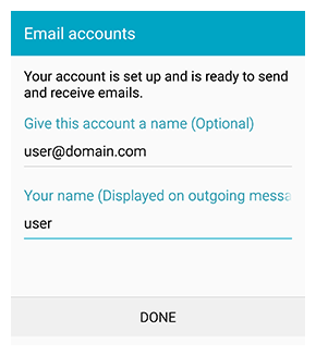 Όνομα λογαριασμού email
