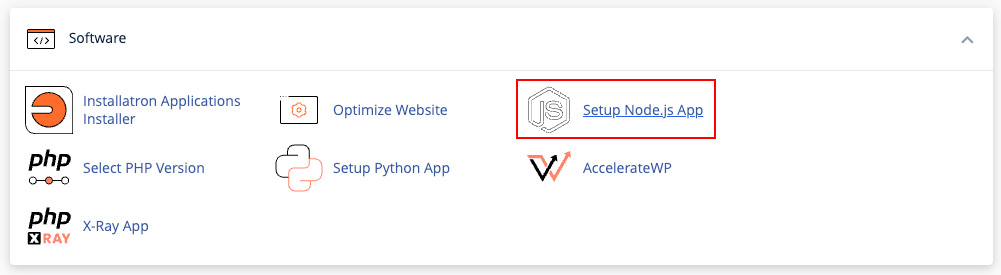 Setup Node.js App στο cPanel
