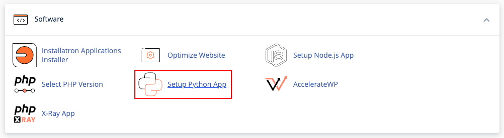 Setup Python App in cPanel