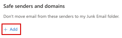 Add safe sender