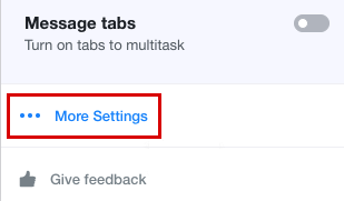 More settings